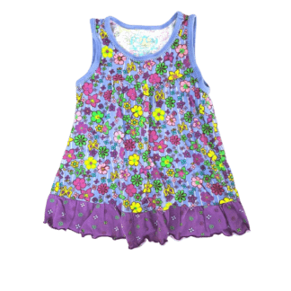 Perfect For A Princess Place Floral Tank Top (Size 4T)