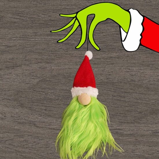 Grinch Gnome Christmas Ornament